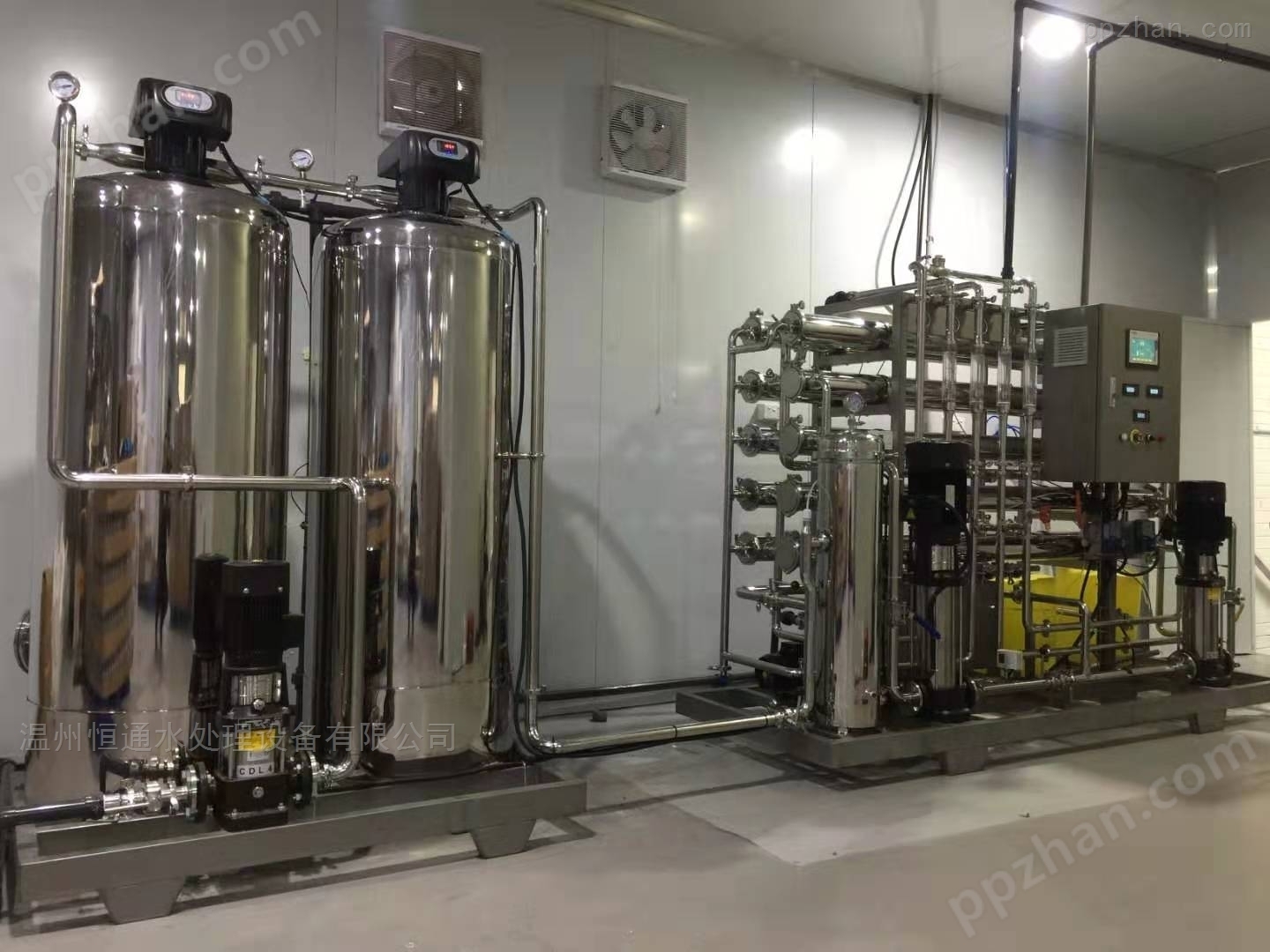 温州恒通时产2吨反渗透纯水设备