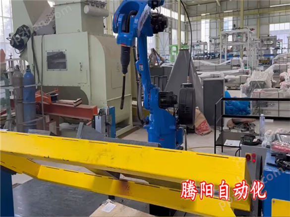 焊接机器人工作站实现重复生产，大大提高了企业的生产效率