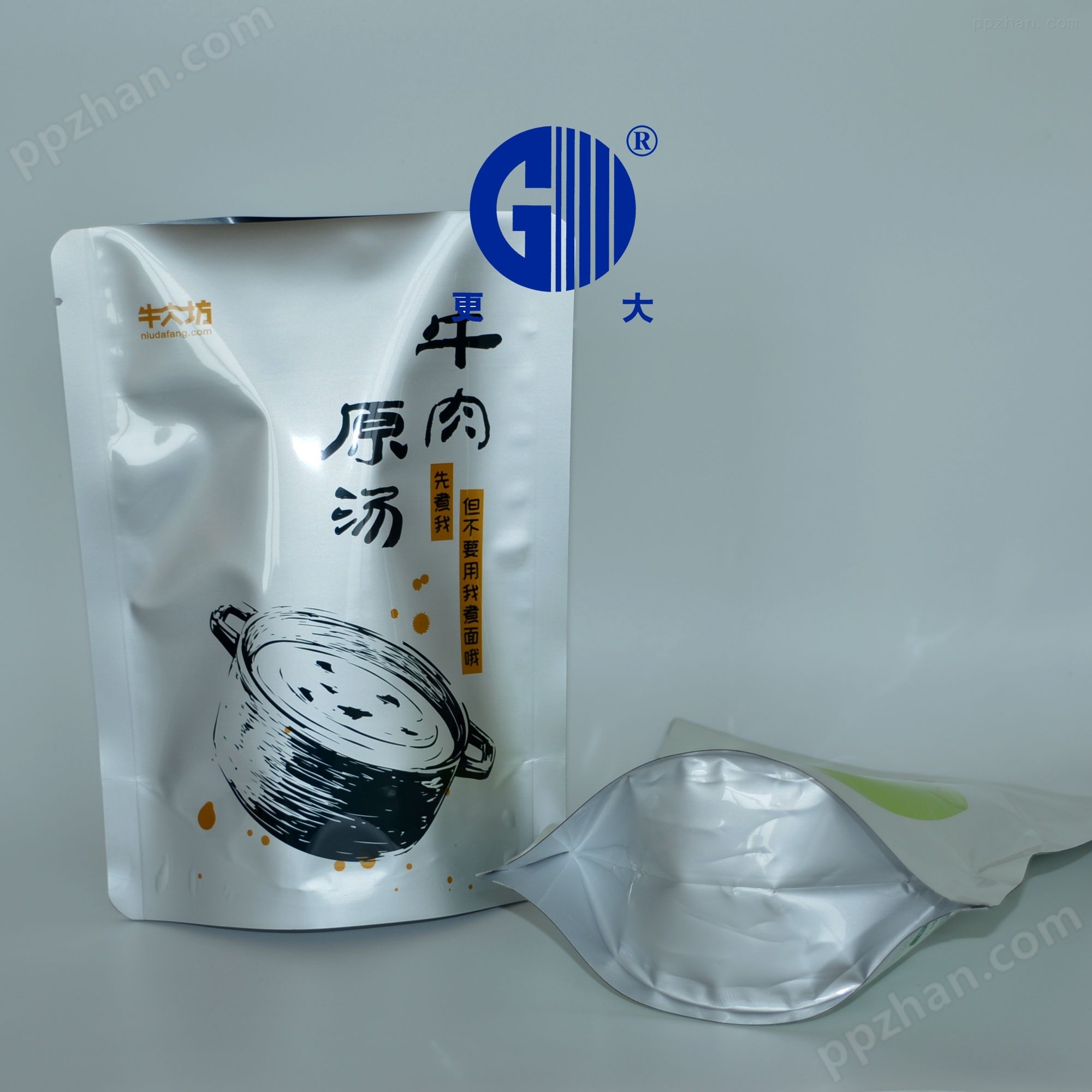 自立铝箔袋 彩色印刷高温蒸煮食品袋铝塑袋