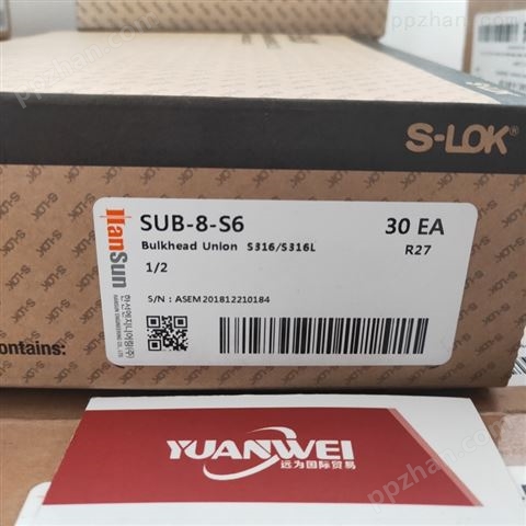 s-lok接头SUB-8-S6可替代swagelok