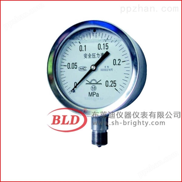 上海布莱迪生产厂家Y-B不锈钢压力表